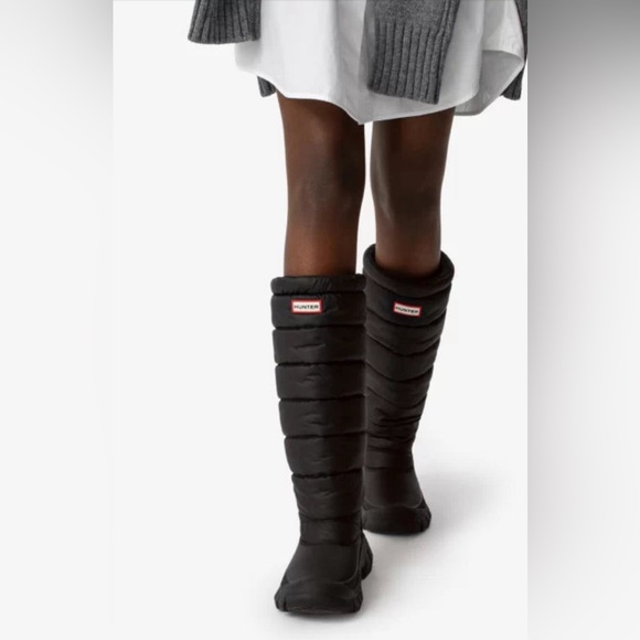 Hunter Waterproof Intrepid Tall Snow Boot in Black - Picture 1 of 12